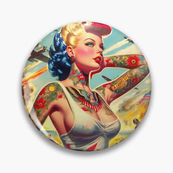 Item preview, Hot Old School Pin-up designed and sold by PulpVintage.