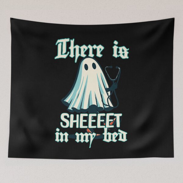 Item preview, Funny Ghosts Saying In My Bed Halloween designed and sold by LuminOrb.