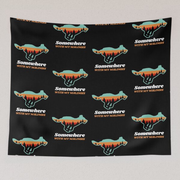Item preview, Somewhere With My Malinois Vintage Hiking Camping Gift designed and sold by Guarddogdrive.