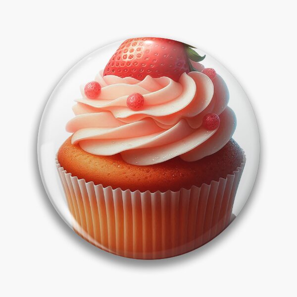 Item preview, Сupcake with strawberries designed and sold by LiluEremenko.