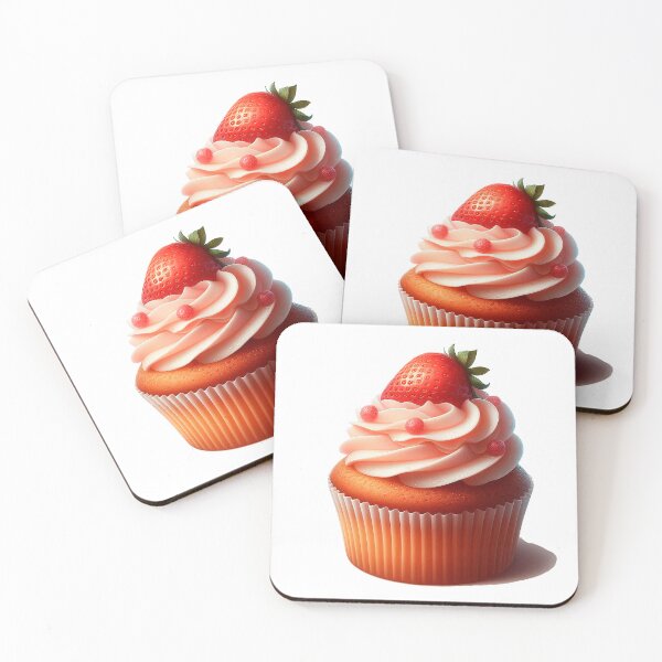 Item preview, Сupcake with strawberries designed and sold by LiluEremenko.
