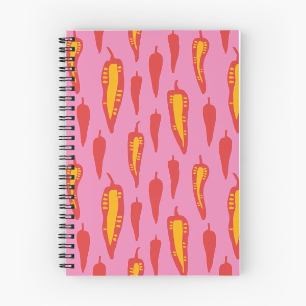 Item preview, Punky pink chilli peppers repeat pattern  designed and sold by Inkworthy.