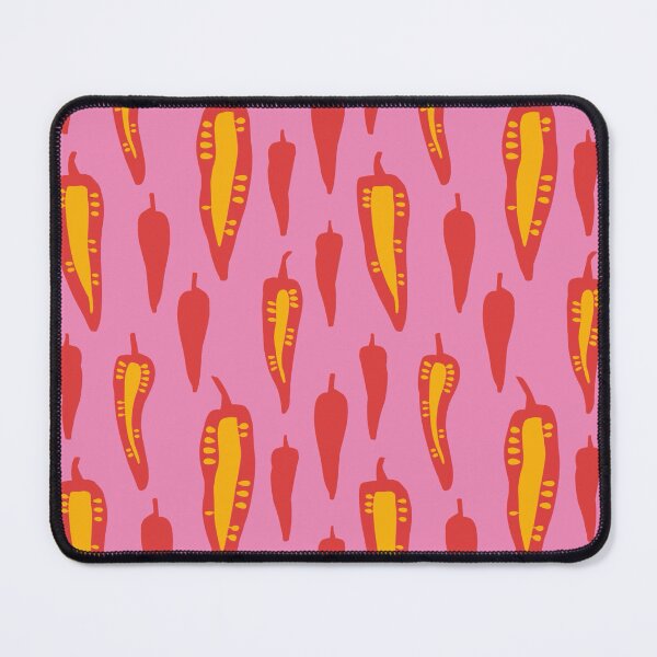 Item preview, Punky pink chilli peppers repeat pattern  designed and sold by Inkworthy.