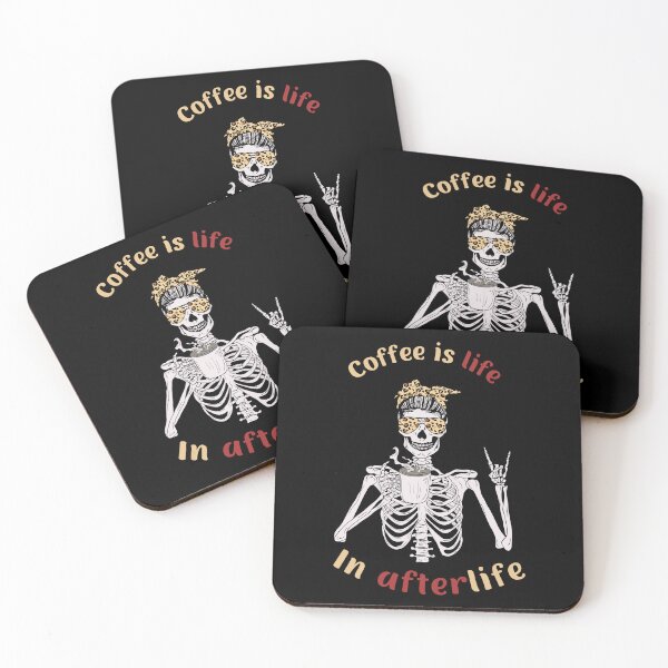 Item preview, Skeleton with coffee designed and sold by DecoVibe.