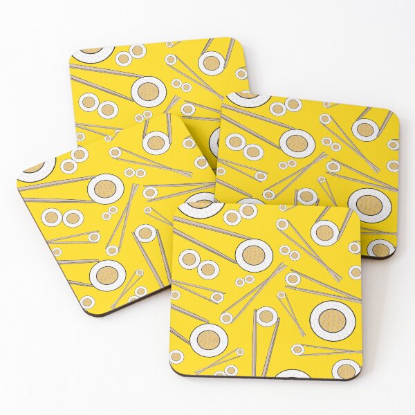 Item preview, Japanese Cuisine Sushi Lover Sushi Roll Yellow Pattern designed and sold by Sartoris Art.