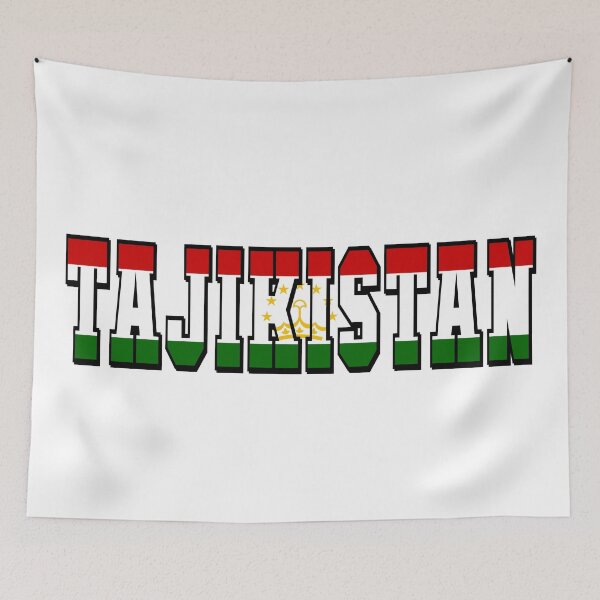 Item preview, Tajikistan Country Flag Typography designed and sold by TravelWish.