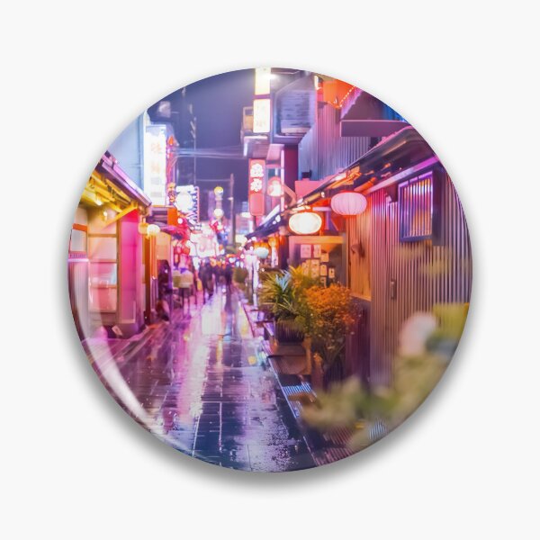 Item preview, Neon reflections Japan streetscape ambience designed and sold by analogsandpixel.
