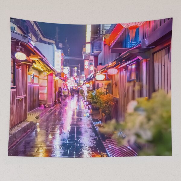 Item preview, Neon reflections Japan streetscape ambience designed and sold by analogsandpixel.