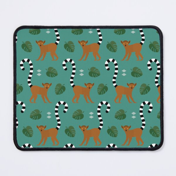 Item preview, Ringtailed lemurs on blue designed and sold by reneesillus.