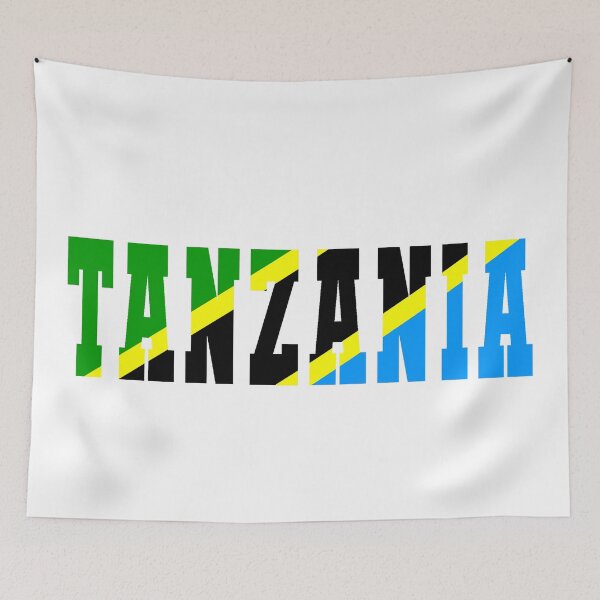 Item preview, Tanzania Country Flag Typography designed and sold by TravelWish.