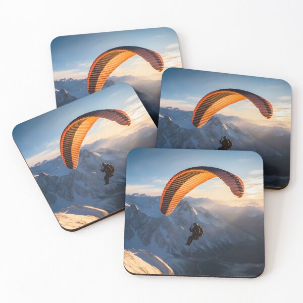 Item preview, Paraglider In Swiss Alps - Adventure designed and sold by KootenayDesigns.