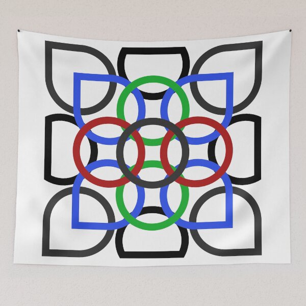 Item preview, Interlocking coloured circles pattern designed and sold by GetItGiftIt.