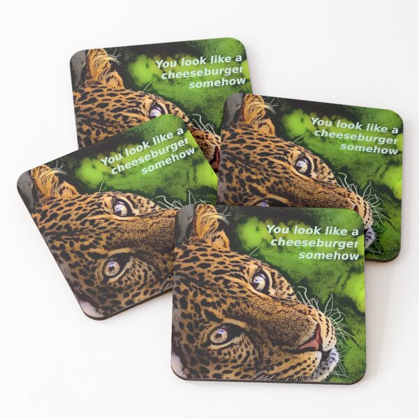 Item preview, leopard wants cheeseburger designed and sold by JustStraight.