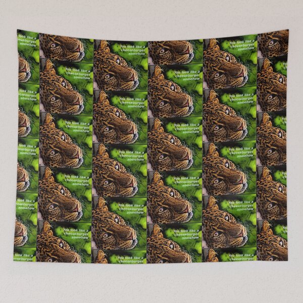 Item preview, leopard wants cheeseburger designed and sold by JustStraight.