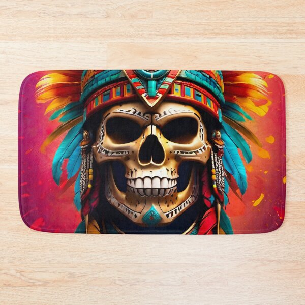 Item preview, Aztec Skull designed and sold by MatrixTattoo.