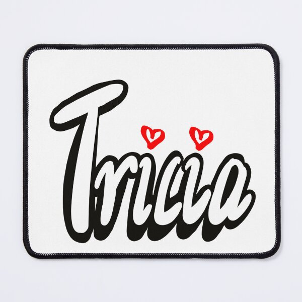 Item preview, Tricia popular girls name woman women’s first name in white cursive calligraphy personalised personalized customized name Gift for Tricia designed and sold by Artonmytee.