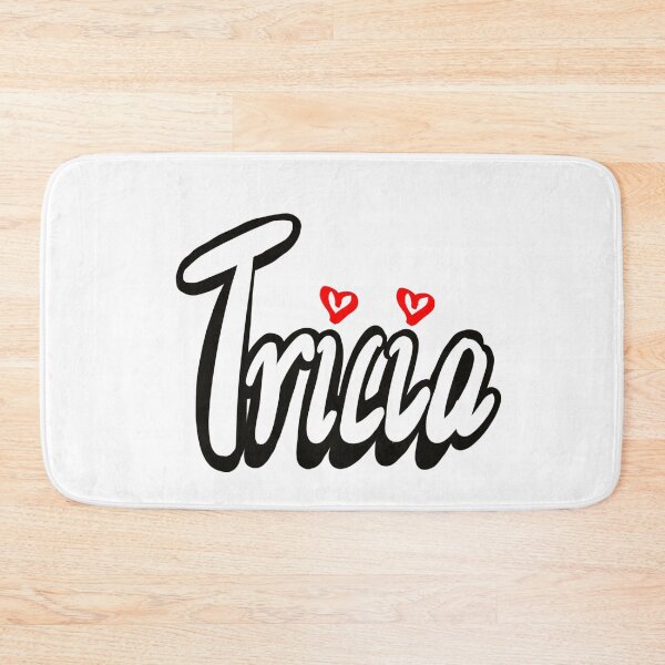 Item preview, Tricia popular girls name woman women’s first name in white cursive calligraphy personalised personalized customized name Gift for Tricia designed and sold by Artonmytee.