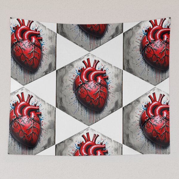 Item preview, Realistic Human Heart Graffiti designed and sold by AbsoluteA.