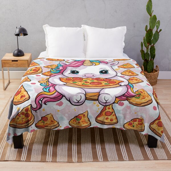 Item preview, Baby unicorn eating pizza designed and sold by All-About-Life.