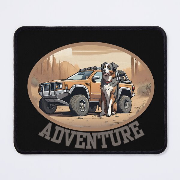 Item preview, Aussie Adventure: Australian Shepherd on an Off-Road Vehicle Design designed and sold by GoodyPaws.