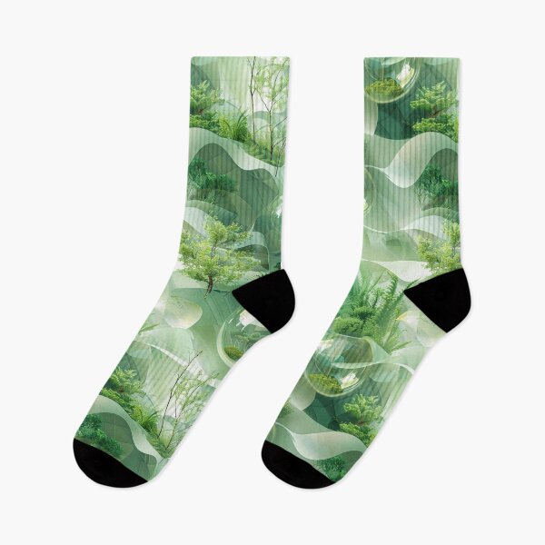 Item preview, Lush Green Nature Pattern - Seamless Botanical Design designed and sold by Creet-Design.