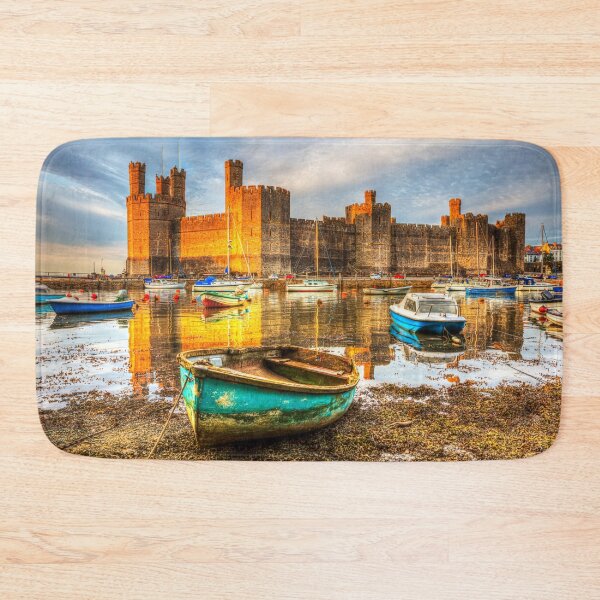 Item preview, Caernarfon Castle Glowing At Sunset designed and sold by Paul Thompson Photography.