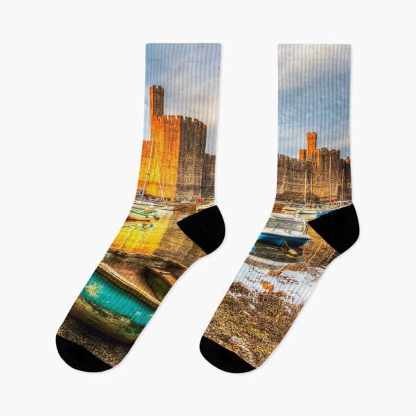 Item preview, Caernarfon Castle Glowing At Sunset designed and sold by Paul Thompson Photography.