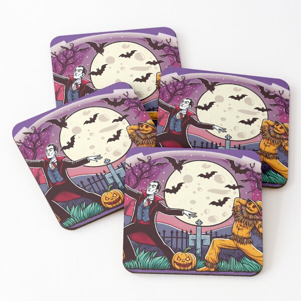 Item preview, Vampire and Scarecrow Yoga - Halloween Cute designed and sold by beyazart.