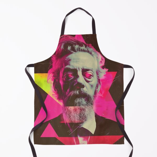Item preview, Alan Watts Portrait Neon Aesthetic Art – Modern Design for Philosophy Enthusiasts designed and sold by Mystikos Art.