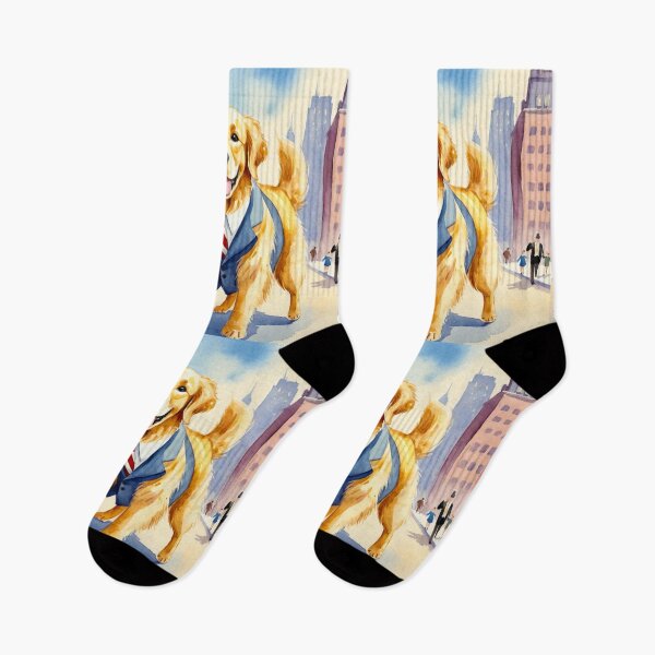 Item preview, Golden Retriever Working For His Kibble - Retro Watercolor designed and sold by MyDearLion.