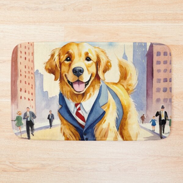 Item preview, Golden Retriever Working For His Kibble - Retro Watercolor designed and sold by MyDearLion.