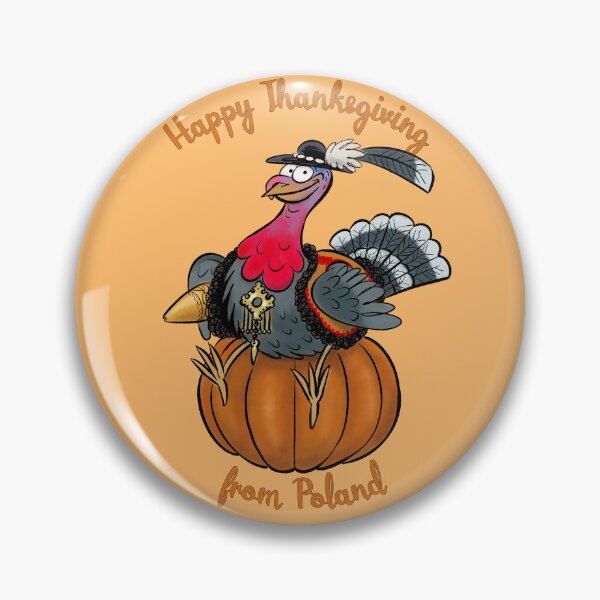 Item preview, Happy Thanksgiving from Poland, turkey dressed as a Polish highlander.  designed and sold by Janusz Tycner.