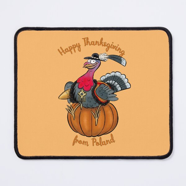 Item preview, Happy Thanksgiving from Poland, turkey dressed as a Polish highlander.  designed and sold by Janusz Tycner.