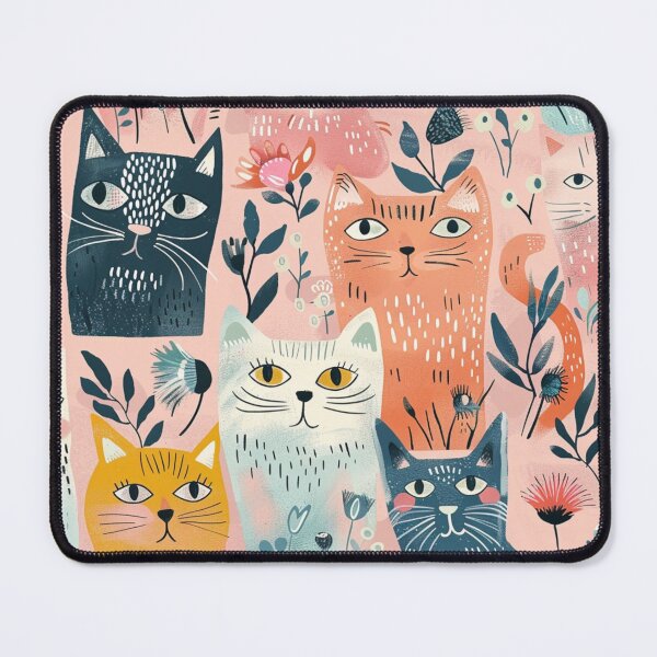 Item preview, Cats retro design in pastell colors designed and sold by Karma-Koutur.