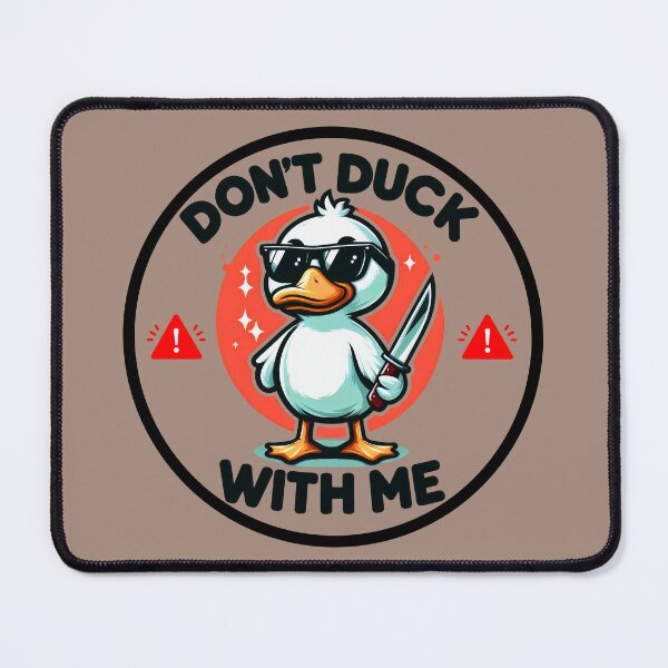 Item preview, Cool Bad Boy Duck: 'Don't Duck With Me' - Funny and Violent Duck Design designed and sold by Ali Doodles.