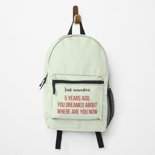 Item preview, Just remember: 5 YEARS AGO, YOU DREAMED ABOUT WHERE YOU ARE NOW designed and sold by FedoraDesign.