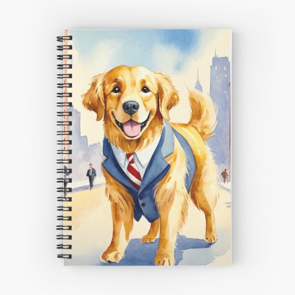 Item preview, Golden Retriever Working For His Kibble - Retro Watercolor designed and sold by MyDearLion.