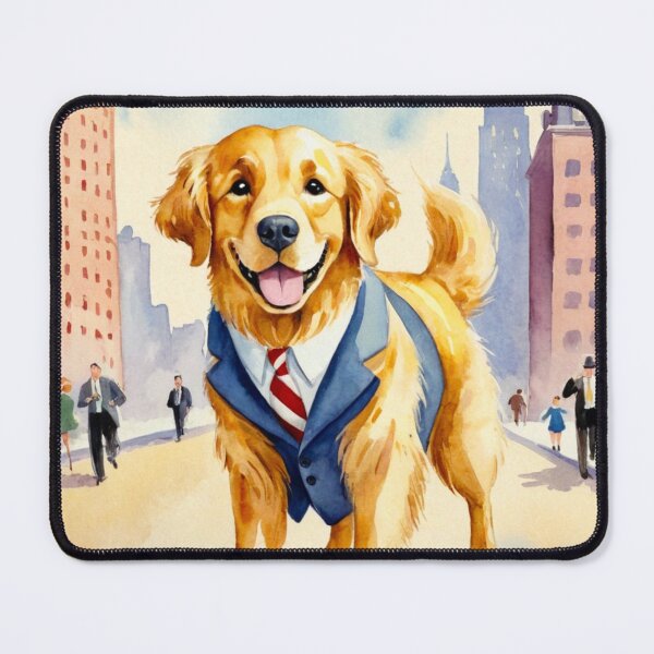 Item preview, Golden Retriever Working For His Kibble - Retro Watercolor designed and sold by MyDearLion.