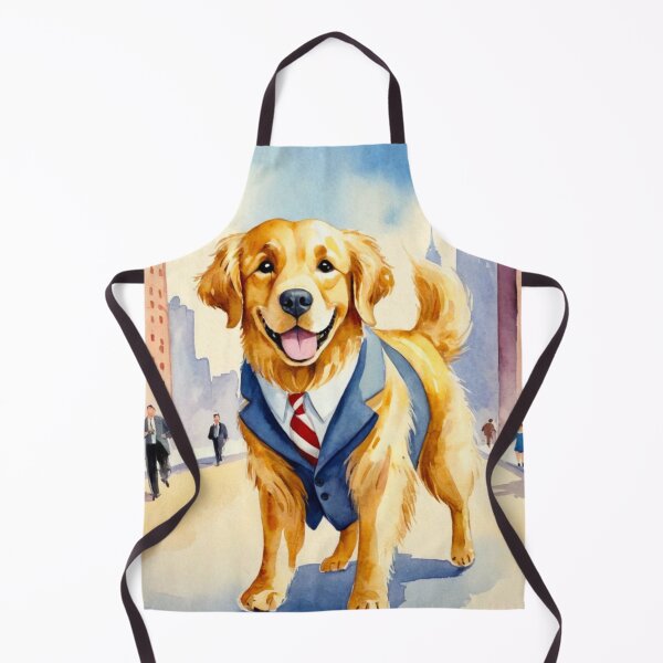 Item preview, Golden Retriever Working For His Kibble - Retro Watercolor designed and sold by MyDearLion.