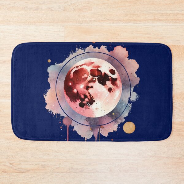 Item preview, Mystical Pink Supermoon with Abstract Watercolors designed and sold by LuminShadowArt.