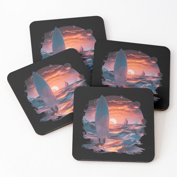 Item preview, Amazing Sunset with Surfboard designed and sold by mood-draftsman.
