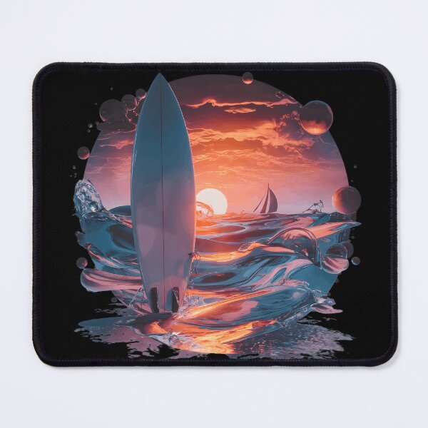 Item preview, Amazing Sunset with Surfboard designed and sold by mood-draftsman.