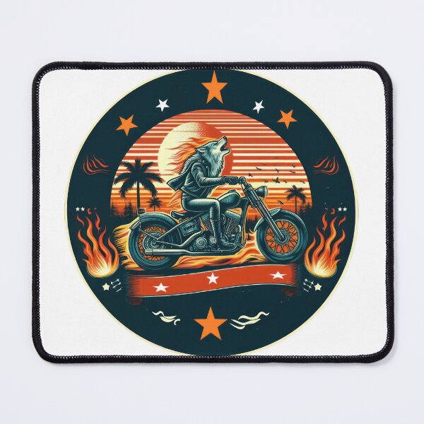 Item preview, summer fire wolf biker designed and sold by Expressions-Sel.