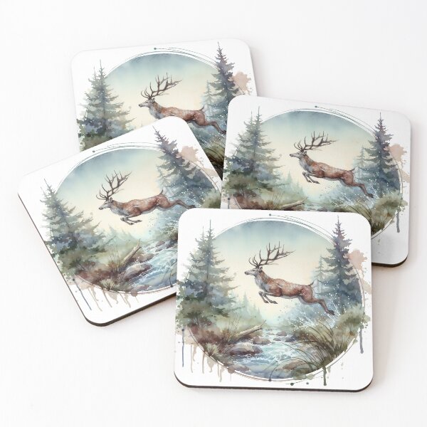 Item preview, Deer Leaping designed and sold by RubisLeaf.