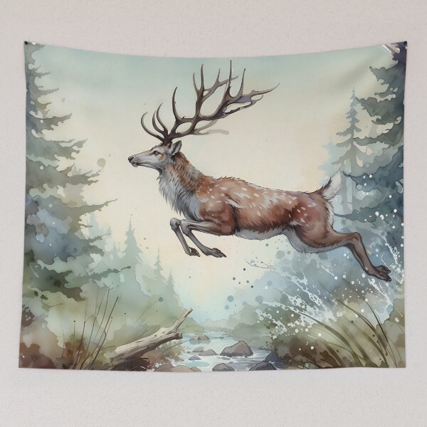 Item preview, Deer Leaping designed and sold by RubisLeaf.