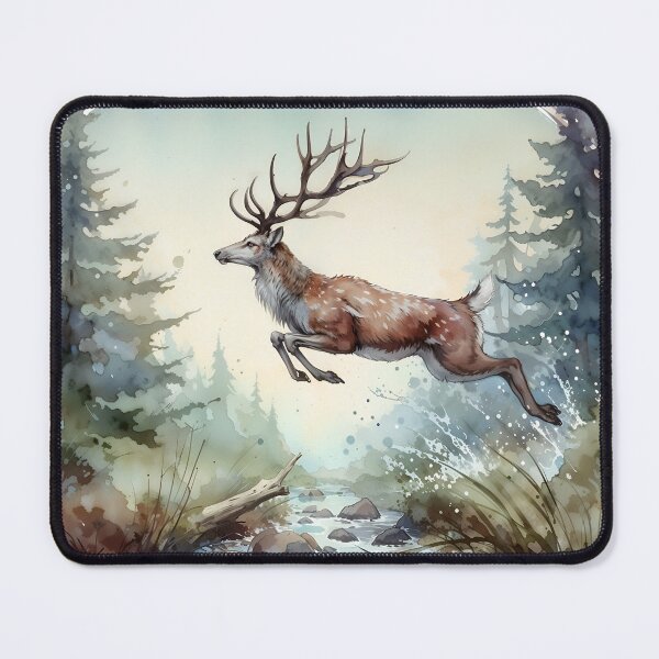 Item preview, Deer Leaping designed and sold by RubisLeaf.