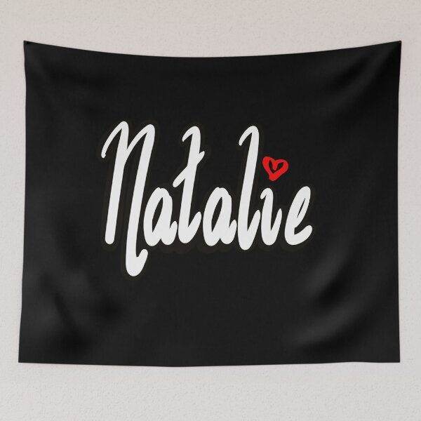 Item preview, Natalie popular girls name woman women’s first name in white cursive calligraphy personalised personalized customized name Gift for Natalie designed and sold by Artonmytee.