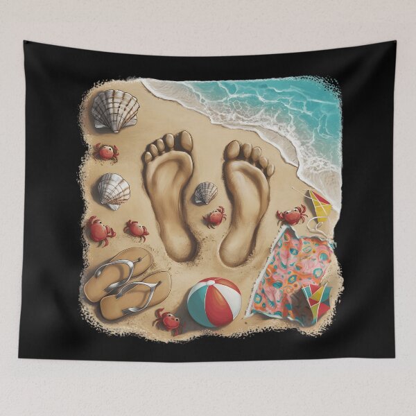Item preview, beach footprint designed and sold by mood-draftsman.
