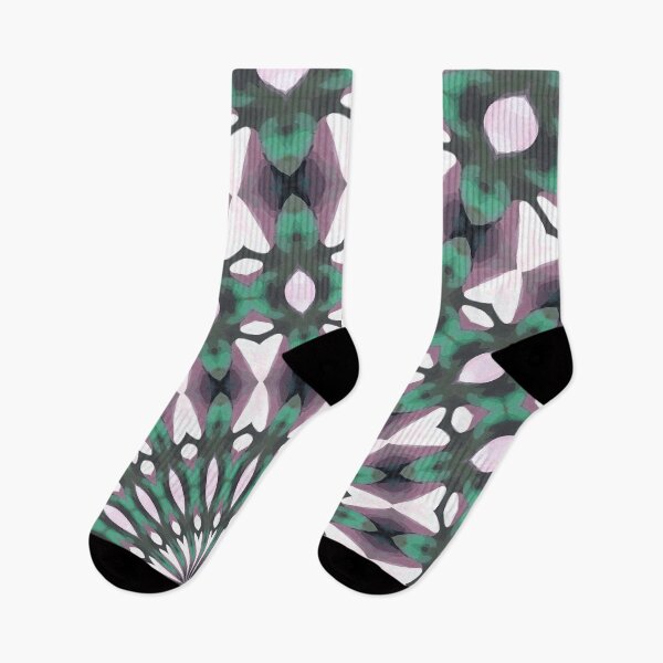 Item preview, Symmetrical Geometric Design 14 Turquoise Purple White designed and sold by taiche.