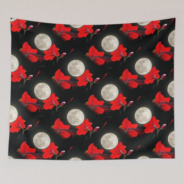 Item preview, Moonlit Garden of Amaryllis Flowers on Display designed and sold by kristalcurt.